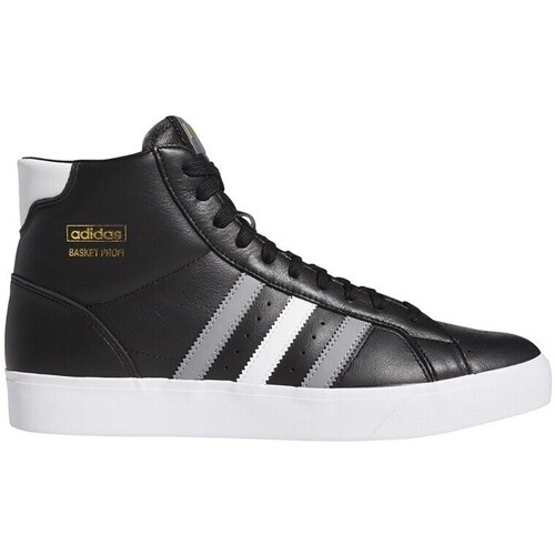 Shoes Men Hi top trainers adidas Originals Basket Profi White, Black