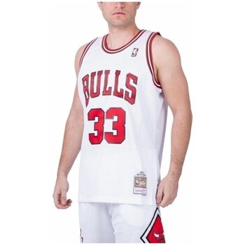 Clothing Men Short-sleeved t-shirts Mitchell And Ness Chicago Bulls Nba Home Red, White