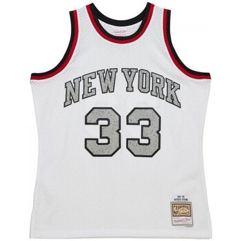 Clothing Men Short-sleeved t-shirts Mitchell And Ness Nba Cracked Cement Swingman Jersey Knicks 1991 Patrick Ewing White