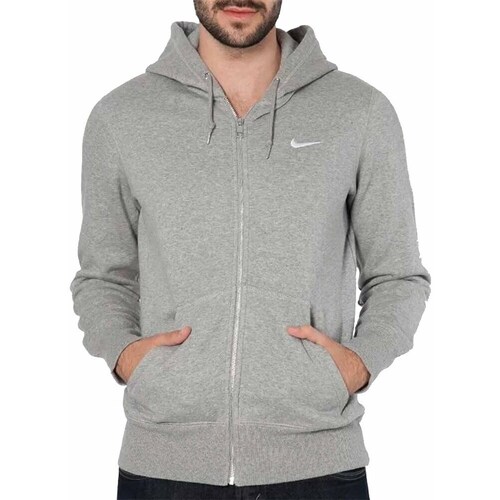 Clothing Men Sweaters Nike Fleece FZ Hoody Grey