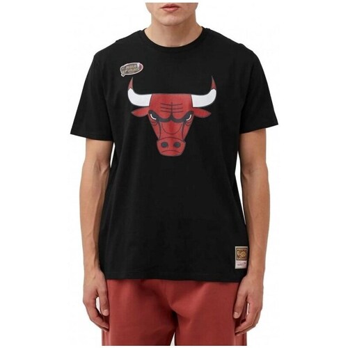 Clothing Men Short-sleeved t-shirts Mitchell And Ness Nba Chicago Bulls Team Logo Black