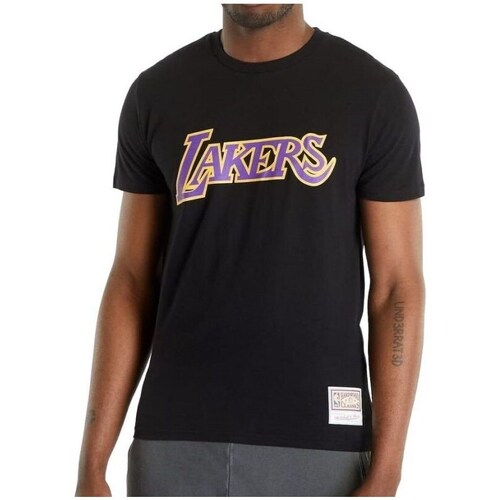 Clothing Men Short-sleeved t-shirts Mitchell And Ness Nba Team Logo Tee Los Angeles Lakers Black