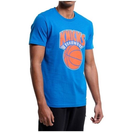 Clothing Men Short-sleeved t-shirts Mitchell And Ness Nba Team Logo Tee New York Knicks Blue