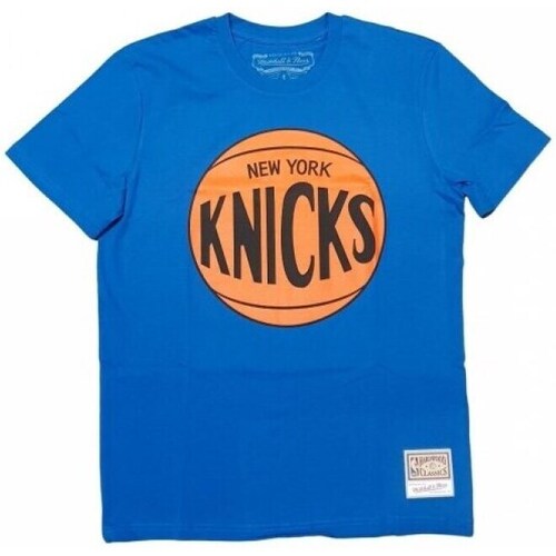 Clothing Men Short-sleeved t-shirts Mitchell And Ness New York Knicks Team Logo Blue