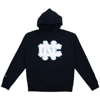 Clothing Men Sweaters Mitchell And Ness University Of North Carolina Ncaa Large Logo Hoody Black