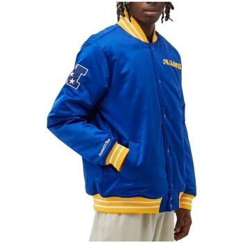 Clothing Men Jackets Mitchell And Ness Nfl Heavyweight Satin Jacket Los Angeles Rams M Blue
