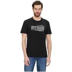 Clothing Men Short-sleeved t-shirts Guess M4GI26J1314JBLK Black