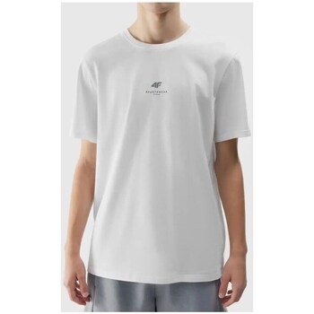 Clothing Men Short-sleeved t-shirts 4F 4FWSS24TTSHM128210S White
