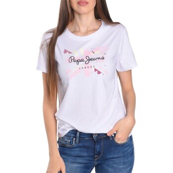 Clothing Women Short-sleeved t-shirts Pepe jeans PL505863 White
