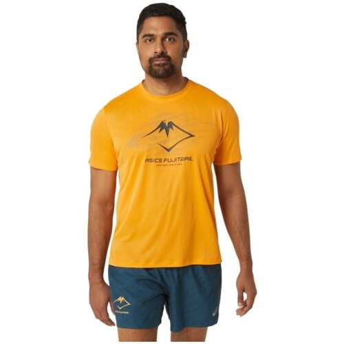 Clothing Men Short-sleeved t-shirts Asics 2011C981800 Yellow
