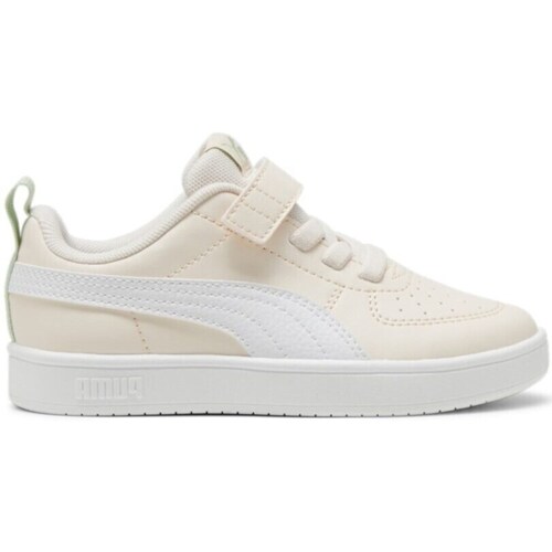 Shoes Children Low top trainers Puma 38583627 Beige, White