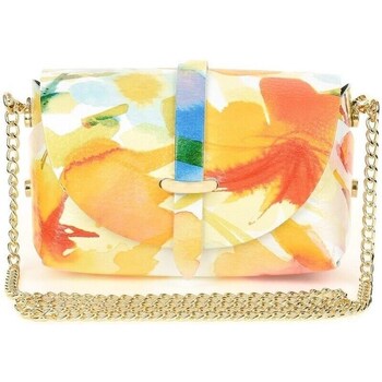 Bags Women Handbags Vera Pelle P4566204 Orange, Cream