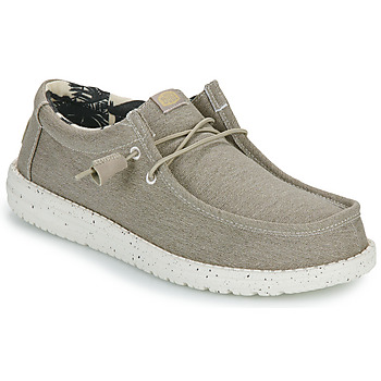 Shoes Men Slip-ons HEY DUDE Wally Stretch Canvas Beige