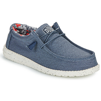 Shoes Men Slip-ons HEY DUDE Wally Stretch Canvas Navy