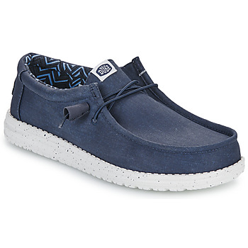 Shoes Men Slip-ons HEY DUDE Wally Canvas Navy