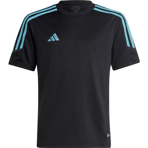 Clothing Boy Short-sleeved t-shirts adidas Originals Tiro 23 Club Training Blue, Black