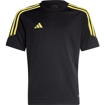 Clothing Boy Short-sleeved t-shirts adidas Originals Tiro 23 Club Training Black, Yellow