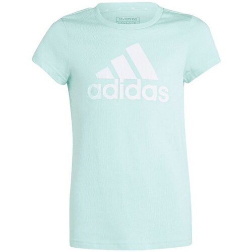Clothing Girl Short-sleeved t-shirts adidas Originals Essentials Big Logo Blue