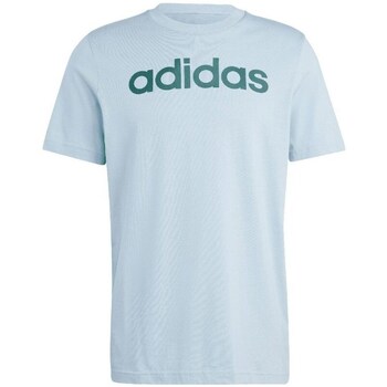 Clothing Men Short-sleeved t-shirts adidas Originals Essentials Single Jersey Linear Embroidered Logo Blue