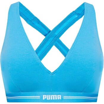 Clothing Women Short-sleeved t-shirts Puma Cross-back Padded Blue