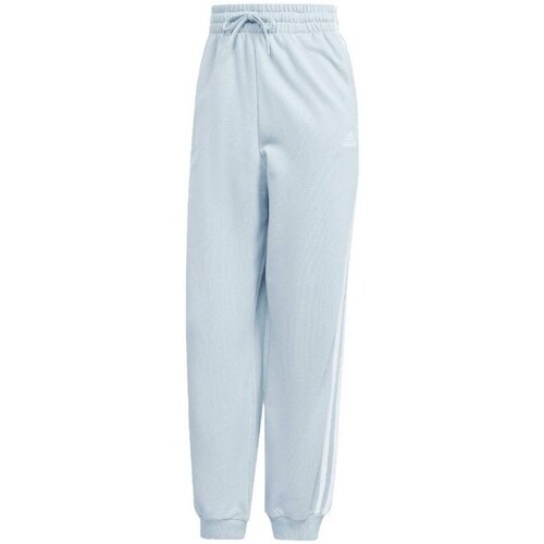 Clothing Women Trousers adidas Originals Essentials 3-stripes French Terry Light blue, White