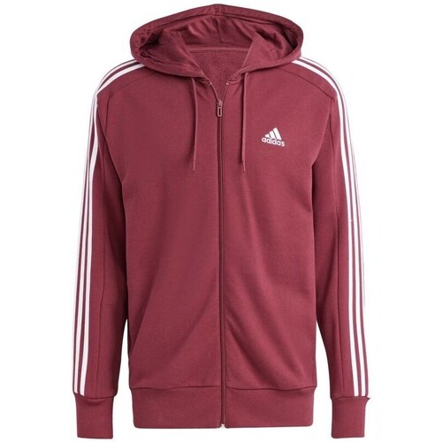 Clothing Men Sweaters adidas Originals Essentials French Terry 3-stripes White, Burgundy