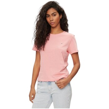 Clothing Women Short-sleeved t-shirts Tommy Hilfiger DW0DW14616TIC Pink