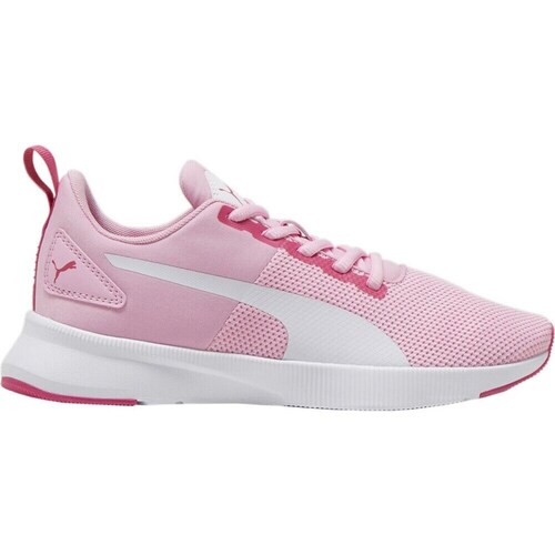 Shoes Children Low top trainers Puma Flyer Runner Jr Pink, White