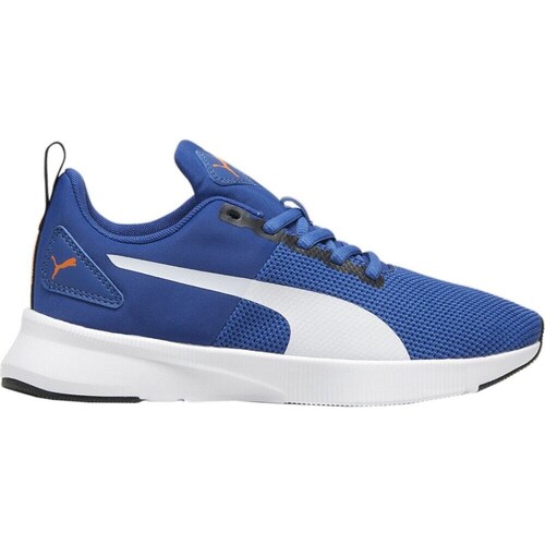 Shoes Children Low top trainers Puma Flyer Runner Jr High White, Blue