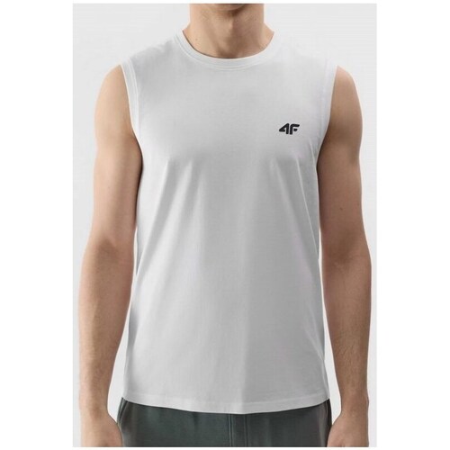 Clothing Men Short-sleeved t-shirts 4F 4FWSS24TSLEM07510S White