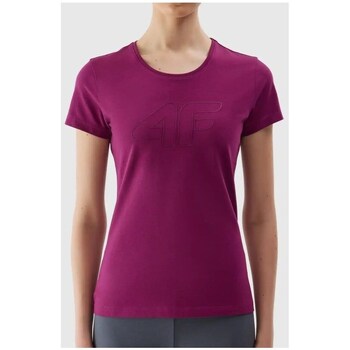 Clothing Women Short-sleeved t-shirts 4F 4FWSS24TTSHF116351S Cherry , Burgundy