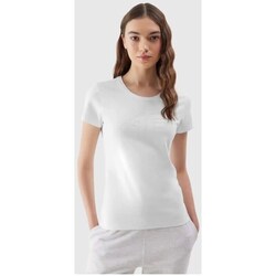 Clothing Women Short-sleeved t-shirts 4F 4FWSS24TTSHF116310S White