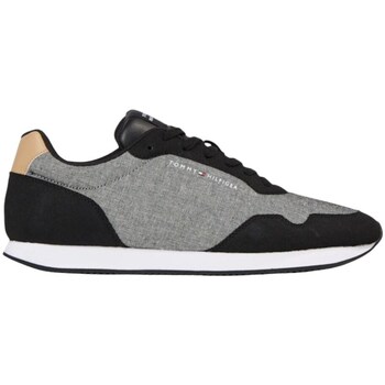 Shoes Men Low top trainers Tommy Hilfiger LO RUNNER MIX CHAMBRAY Grey, Black
