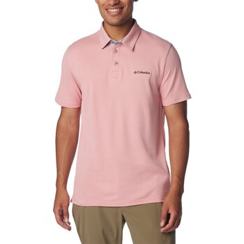 Clothing Men Short-sleeved t-shirts Columbia Nelson Point Polo Pink