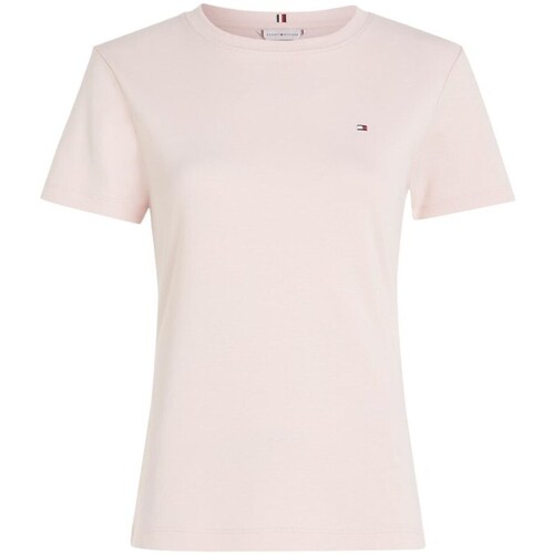 Clothing Women Short-sleeved t-shirts Tommy Hilfiger WW0WW40587TJQ Pink, Beige