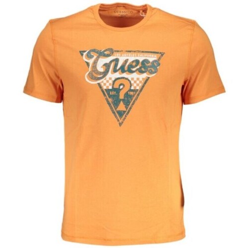 Clothing Men Short-sleeved t-shirts Guess M4RI06I3Z14 Orange