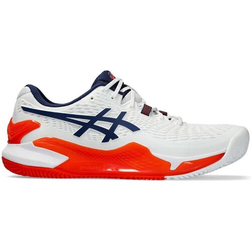 Shoes Men Tennis shoes Asics Gel-resolution 9 Clay Orange, White, Navy blue