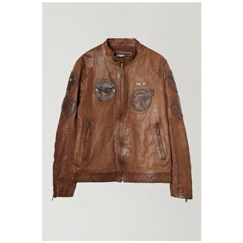 Clothing Men Leather jackets / Imitation leather Aeronautica Militare PN5037PL14700006 Brown
