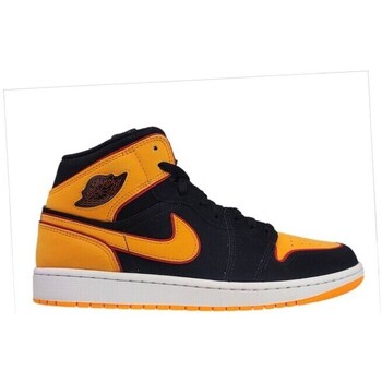 Shoes Men Mid boots Nike Air Jordan 1 Mid Se Black, Orange