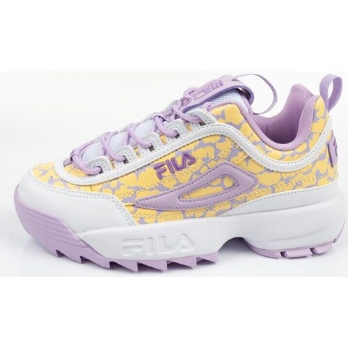 Shoes Children Low top trainers Fila Disruptor White, Yellow, Violet