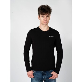 Clothing Men Short-sleeved t-shirts Guess X2BI16KAKB1 Black