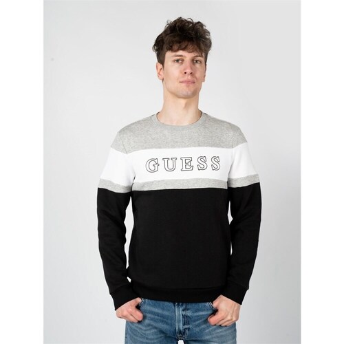 Clothing Men Sweaters Guess Oliver Black, Grey