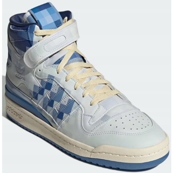 Shoes Men Hi top trainers adidas Originals Forum 84 Hi Closer Look Light blue, Blue, White