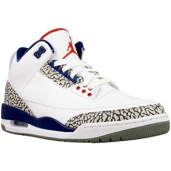 Shoes Men Hi top trainers Nike Air Jordan 3 Retro OG White, Blue, Grey