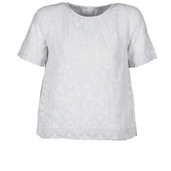 Clothing Women Short-sleeved t-shirts Manoush COTONNADE SMOCKEE White