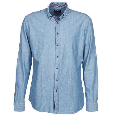 Clothing Men Long-sleeved shirts Hackett RILEY Blue
