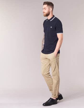 Fred Perry SLIM FIT TWIN TIPPED Marine / White