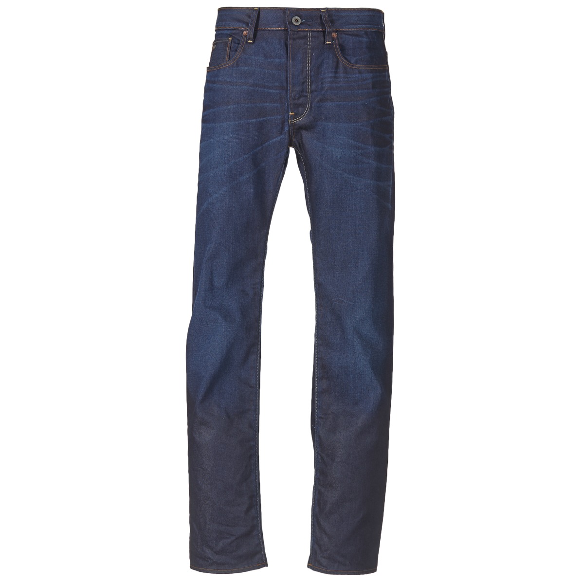 g-star raw  3301 straight  men's jeans in blue