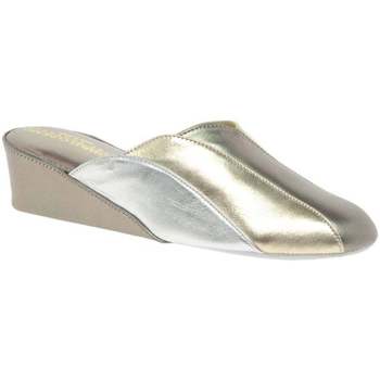 Relax Slippers Glamour Womens Unlined Mule Slippers Silver