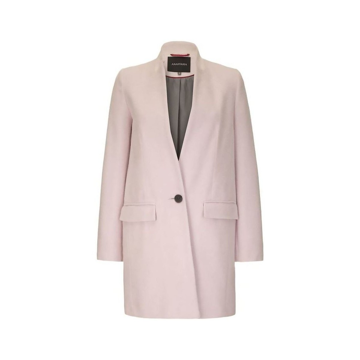 Clothing Women Duffel coats Anastasia - Womens Pink Single Button Smart Coat Pink